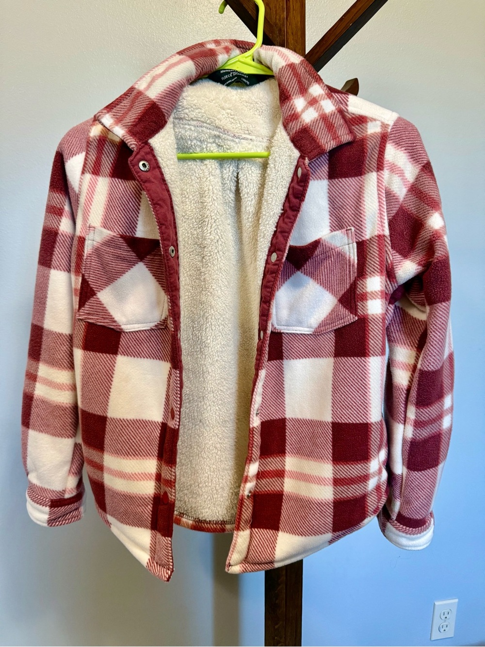 Member's Mark Sherpa Lined Fleece Shacket - Girls 10/12